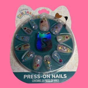 New SQUISHMALLOWS 24-PC PRESS ON NAILS Girls Hearts Glitter Easter XMas